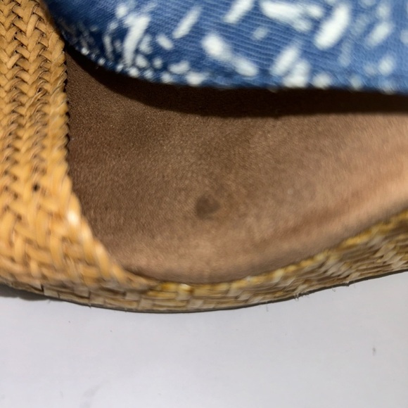 TOMS Blue Batik Clarissa Boho Wedge Sandals | Size 8 - Picture 13 of 14